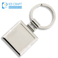 Free sample cheap custom metal stainless steel square shaped blank logo hs code for keychain
